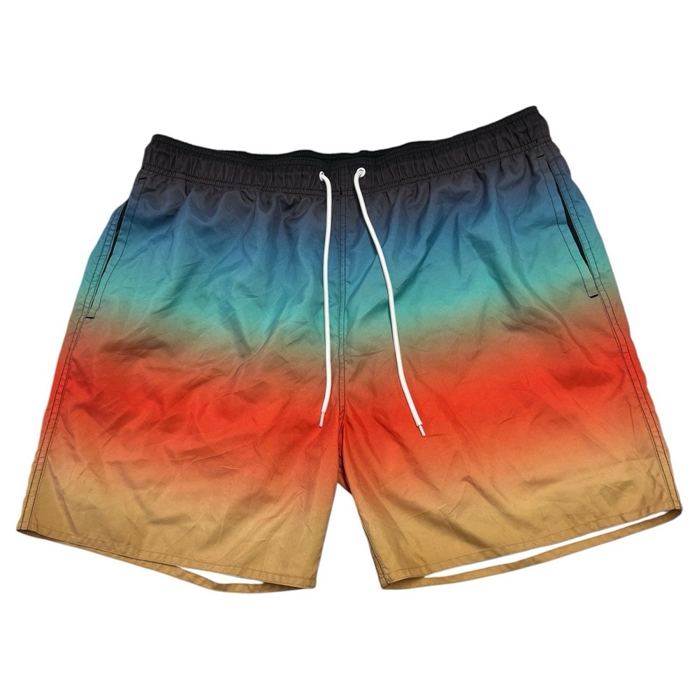 Arizona Jean Co. Men's Swim Trunks Vibrant Gradient Design Beach Shorts Size 2XL - Picture 1 of 6